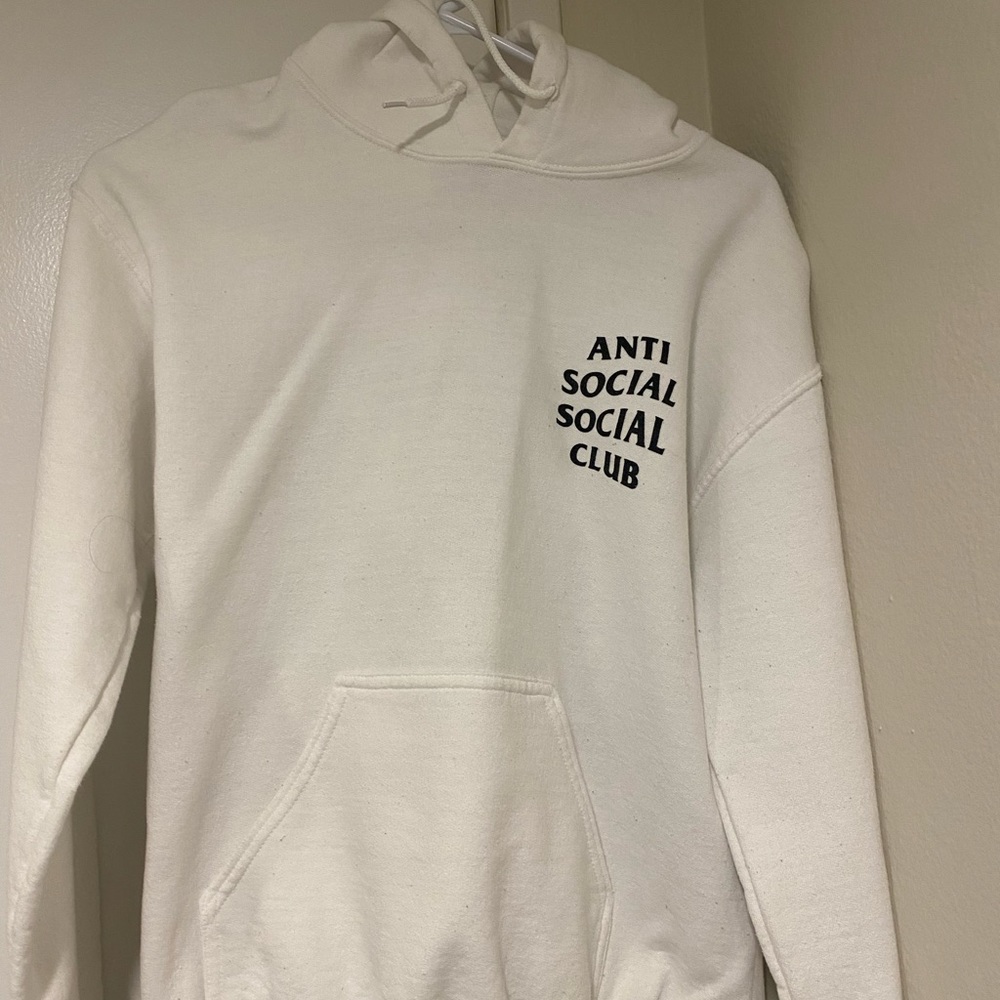 Anti social social club hoodie white